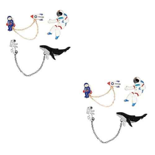 Healvian 6 Sätze Astronaut Wal Broschen Cartoon Brosche Legierung für Kleidung Taschen für Partys Feiern Teiliges Healvian 6 Sätze Astronaut Wal Broschen Cartoon Brosche Legierung für Kleidung Taschen für Partys Feiern Teiliges von Healvian