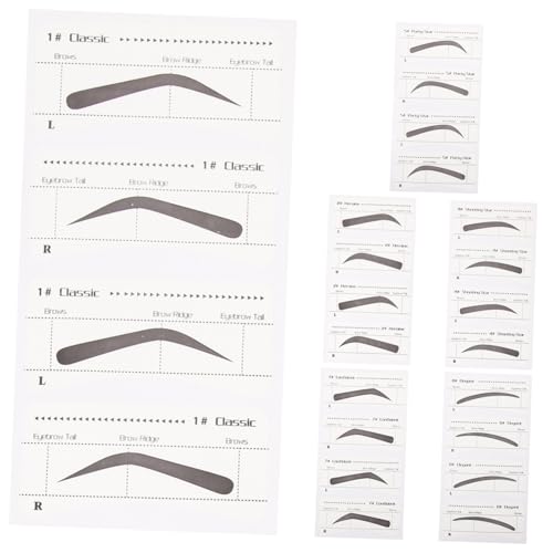 Healvian 6 Stck Teiliges Augenbrauen Schablonen für Frauen Einweg Make Up Augenbrauen Sticker Präzise Augenbrauenvorlagen Hautfreundlich Kompakt für Augenbrauenformen von Healvian