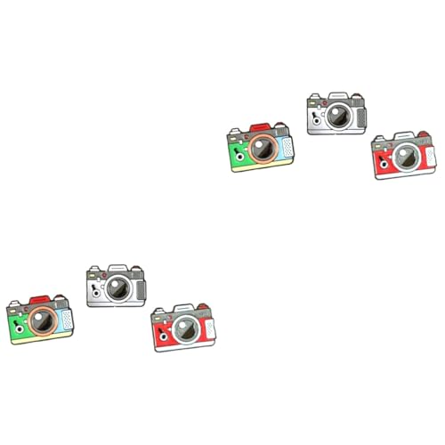 Healvian 6 Stck Teiliges Broschen Kamera Form Legierung Anstecker Leichte Langlebige Schmuckaccessoires für Kleidung Taschen Rucksäcke Hüte Schals für Frauen und Mädchen Zufällige Farbe von Healvian