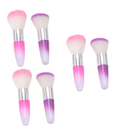 Healvian 6 Stk Nail Staubpinsel Nailart-entferner-pinsel Puder-make-up Puderreiniger Bürste Gesichtsrougepinsel Make-up Pinsel Reinigungsbürste Foundation-pinsel Puderpinsel Nagel von Healvian