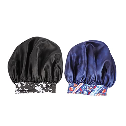 Healvian 6 Stk Turban-hut-schlafmütze Nachtschlafmütze Große Schlafmütze Seide Duschhauben Für Damen Zweilagige Schlafmütze Nacht Für Frau Damen Hut Hüte Fräulein Polyester Haar Runde Kappe von Healvian
