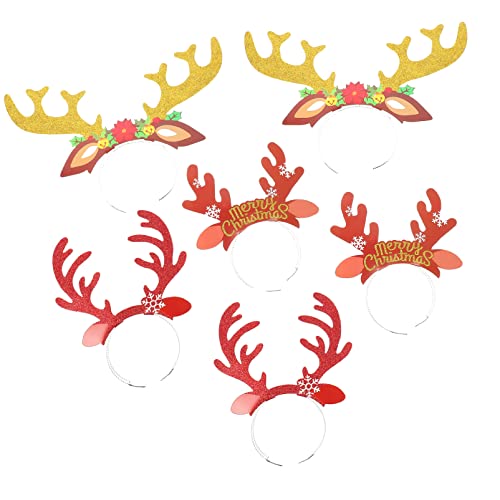 Healvian 6stücke Weihnachts Haarreifen Mit Rentiergeweih Bunte Antlers Haarschmuck Für Erwachsene Für Festlichkeiten Und Partys Langlebig Und von Healvian