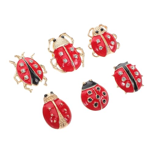 Healvian 6 Stück Damen Broschen Anstecknadeln mit Glitzer Design Kawaii Tier Emaille Pins für Kleidung Taschen und Hüte Stilvolle Accessoires für Frauen und Mädchen von Healvian