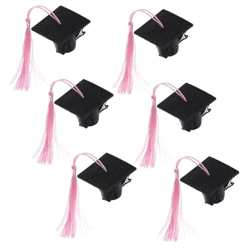 Healvian 6stücke Abschluss-hut Haarschmuck Mit Quasten Mini Doktorhut Haarclips Für Abschlussfeier Fotorequisiten Und Kreative Party-dekorationen von Healvian