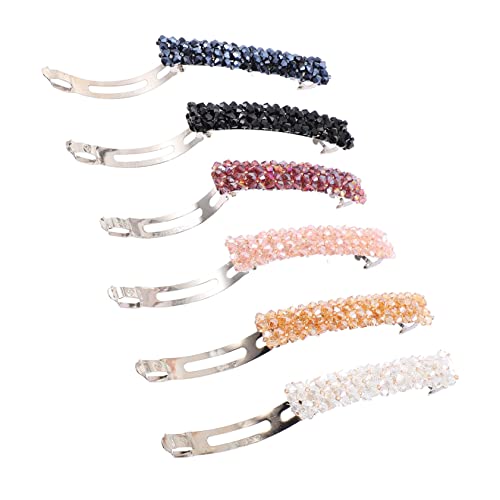 Healvian 6stücke Haarnadeln Aus Haarspangen Für Frauen Haarklammern Mit Strass Zarte Haarnadeln Für Dickes Haar Stilvolle Haarbarrettes Für Salon Und Heimgebrauch von Healvian