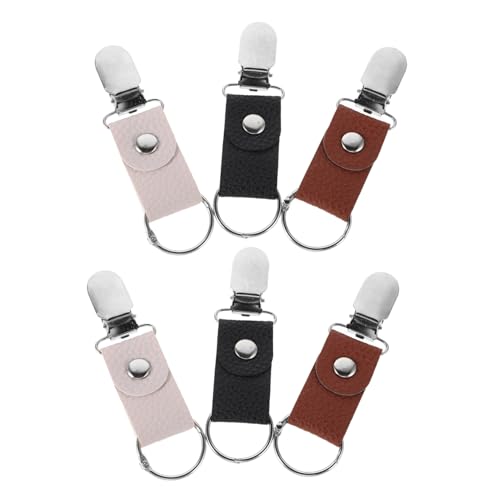 Healvian 6 Stück Hutclip PU Windfester Tragbarer Huthalter für Rucksack Reisetasche und Outdoor Befestigungsclip für Wanderungen Camping und Reisen von Healvian