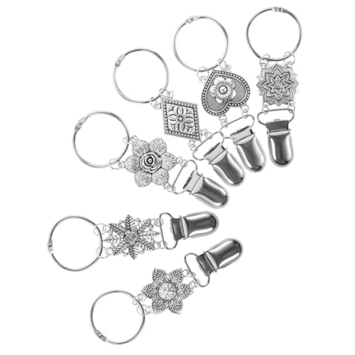 Healvian 6 Stück Hutclip Reisehuthalter Gepäck-Hut-Clips Reise-Sonnenhut-Clip Halter für Rucksackkappen Tasche Hut Clips Handtasche Fäustlinge Clips Zinklegierung Silver von Healvian