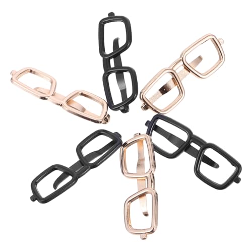 Healvian 6stücke Krawattenklammer Herren Brillenform Aus Metall Mit Klemmverschluss Accessoires Für Business Und Formelle Anlässe von Healvian