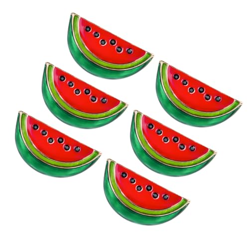 Healvian 6 Stück Kreative Wassermelonen broschen aus Emaille Modische Cardigan Clips und Retro Sweater Pins Fruchtförmige Anstecknadeln für Damen und Herren als Modisches Accessoire für von Healvian