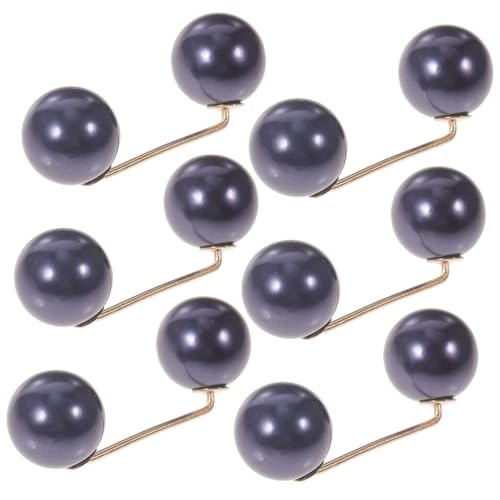 Healvian 6 Stück Kunstperlen Broschen Pins aus Legierung Dekorative Anstecknadeln für Damen Kragen Pullover Rock Schal Vielseitige Sicherheitsnadeln zum Engermachen und Schmücken von Healvian