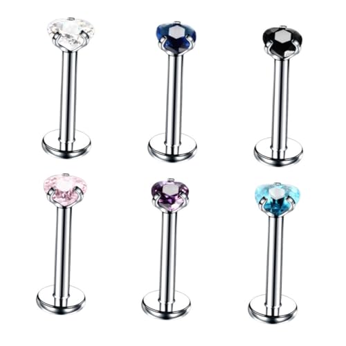 Healvian 6 Stück Nasenring Teilig Herzförmig mit Zirkonia in Langlebiger Nasenpiercing Schmuck für Frauen und Männer Leicht und Modisch Perfektes Healvian 6 Stück Nasenring Teilig Herzförmig mit Zirkonia in Langlebiger Nasenpiercing Schmuck für Frauen und Männer Leicht und Modisch Perfektes von Healvian