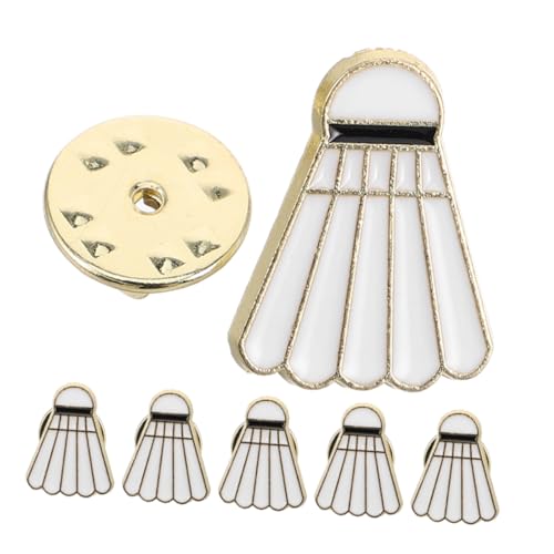Healvian 6stücke Broschennadeln Aus Zinklegierung Badminton-motiv Anstecknadeln Für Kleidung Hüte Taschen Sport-accessoires Vielseitig Einsetzbar Für Männer Und Frauen von Healvian