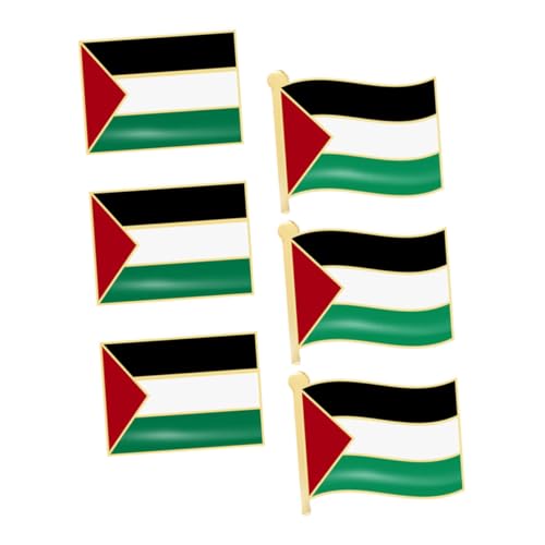 Healvian 6 Stück Palästina Flaggen Broschen aus Metall Dekorative Anstecknadeln für Kleidung Herren Anzug Revers Pins Vielseitige Modeaccessoires für Hemden Jacken Taschen und Mäntel von Healvian