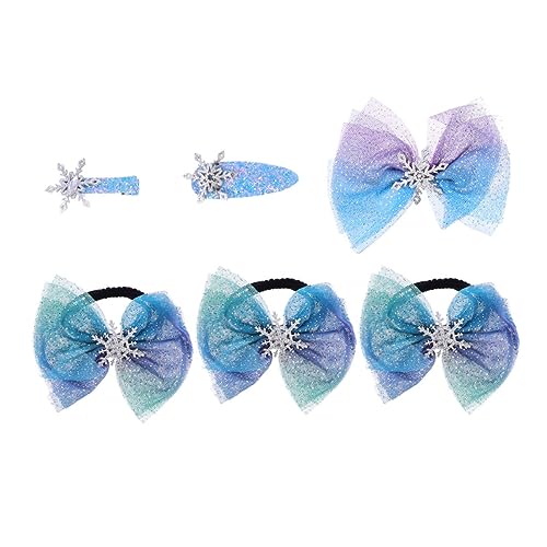 Healvian 6 Stück Prinzessin Hair Clip haarschmuck Kinderhaarclip Haarnadel Schneeflocken-Haarnadeln Haargummis in Schleifenform Haarnadel für Mädchen Mesh-Haargummis Healvian 6 Stück Prinzessin Hair Clip haarschmuck Kinderhaarclip Haarnadel Schneeflocken-Haarnadeln Haargummis in Schleifenform Haarnadel für Mädchen Mesh-Haargummis von Healvian