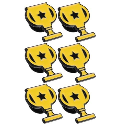 Healvian 6 Stück Sportliche Trophy Broschen Anstecker für Damen und Herren Modisches Emaille Abzeichen für Anzüge Rucksäcke Hüte Leicht Kompakt Detailreich Gefertigt von Healvian