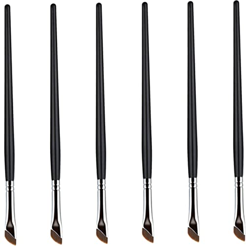 Healvian 6 Stück Teiliges Augen Make Up Pinselset Abgewinkelter Eyeliner Pinsel Concealer Pinsel Augenbrauenpinsel für Präzises Make Up für Anfänger und Profis von Healvian