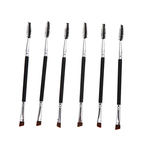 Healvian 6 Stück Teiliges Augenbrauenpinsel mit Abgeschrägtem Pinsel und Spoolie für Präzises Augen Make Up Langlebig und Einfach zu Handhaben für Eyeliner und Wimpern von Healvian