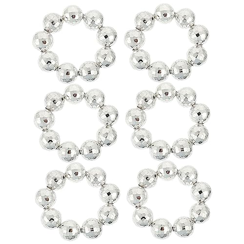 Healvian 6 Stück Teiliges Disco Ball Armband Damen Schmuck Stilvoll Modisch Langlebig Sicherer Legierungsarmreif für Alltag Party Glamouröses Handdekor Accessoire Elegant von Healvian