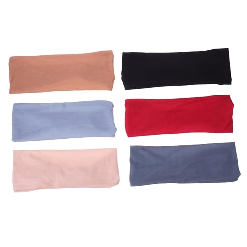 Healvian 6 Stück Teiliges Elastisches Stirnband für Damen Schweißabsorbierend Dehnbar Unifarben Vielseitig Einsetzbar für Yoga Fitness und Training Passend für Verschiedene Kopfgrößen von Healvian