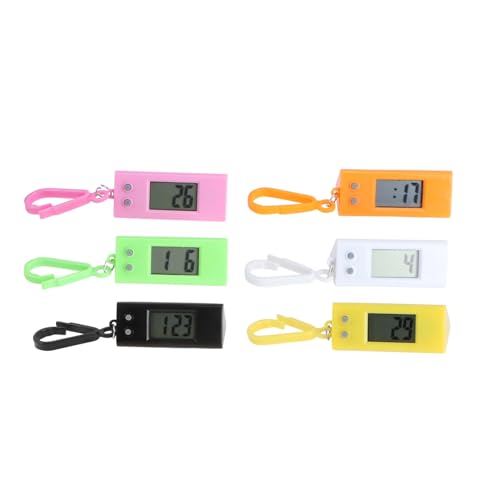 Healvian 6 Stück Teiliges Elektronische Schlüsselanhänger Taschenuhren für Schüler Digitale Tragbare Uhren mit Klarem Display Robustes Material Zufällige Farben für Healvian 6 Stück Teiliges Elektronische Schlüsselanhänger Taschenuhren für Schüler Digitale Tragbare Uhren mit Klarem Display Robustes Material Zufällige Farben für von Healvian