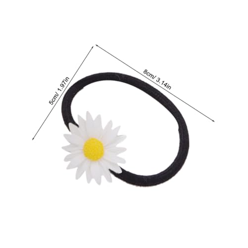 Healvian 6 Stück Teiliges Gänseblümchen Haarzubehör Set mit Blütenform Haargummis und Haarspangen für Damen und Mädchen Praktische Elegante Haarschmuck Accessoires für Hochzeit Alltag und von Healvian