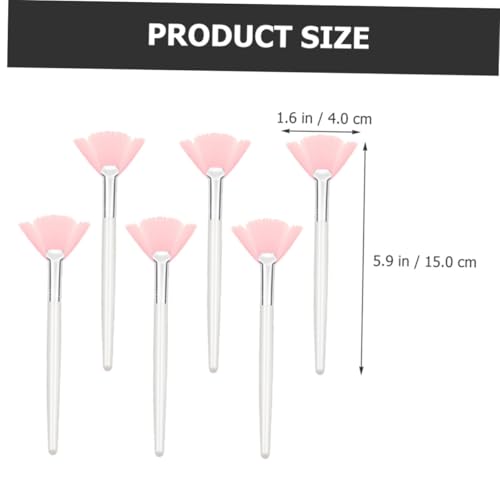 Healvian 6 Stück Teiliges Gesichts make up pinsel für Foundation Puder Weiche Fasern Langer Griff Vielseitig für Professionelle Anwendung bei Damen und Mädchen von Healvian