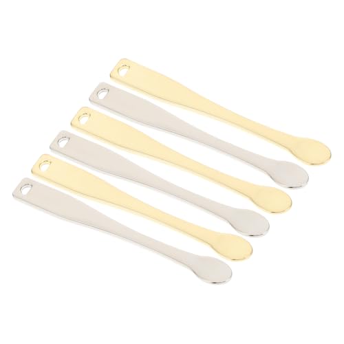 Healvian 6 Stück Teiliges Gesichtspflege creme löffel aus Langlebigem Metall Praktische Kosmetikspatel für Cremes und Lotionen Kompakt Leicht Geruchsneutral Vielseitig für Verschiedene von Healvian