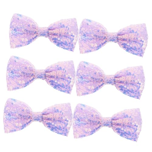 Healvian 6 Stück Teiliges Glitzer Haarclips für Mädchen Schleifen Haarklammern mit Pailletten Rutschfeste Haaraccessoires für Geburtstagsfeiern Duschen und Alltag von Healvian