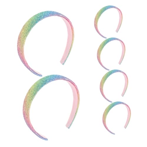 Healvian 6stücke Haarbänder Mit Glitzer-pailletten Für Kleine Mädchen Stirnbänder Zum Geburtstag Haarschmuck Für Partys Bunte Stirnbänder Mit Glänzenden Details Kopfbedeckungen Für von Healvian