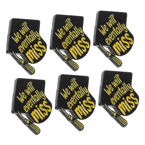 Healvian 6 Stück Teiliges Graduation Brooch Pin Class Of Graduation Cap Anstecknadeln aus Zinklegierung mit Englischer für Kleidung Rucksäcke Schule Lehrer und Absolventen von Healvian