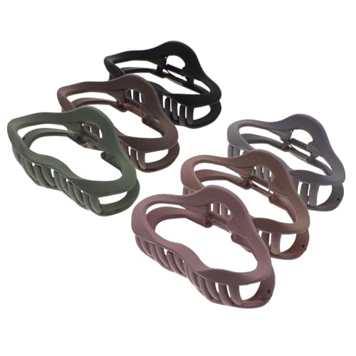 Healvian 6 Stück Teiliges Haarklammern mit Hohlem Design Große Haarkralle aus Mattem Rutschfeste Haarklammern für Damen Farbvielfalt für Alltag und Besondere Anlässe von Healvian