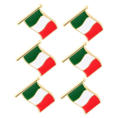 Healvian 6 Stück Teiliges Italienische Flaggenbroschen aus Metall Dekorative Anstecknadeln für Männer und Frauen Wiederverwendbare Flag Lapel Pins Sicher und Langlebig für Kleidung Schals Healvian 6 Stück Teiliges Italienische Flaggenbroschen aus Metall Dekorative Anstecknadeln für Männer und Frauen Wiederverwendbare Flag Lapel Pins Sicher und Langlebig für Kleidung Schals von Healvian