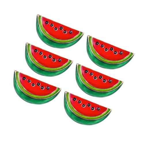 Healvian 6 Stück Teiliges Kreative Wassermelonen Broschennadeln Bunte Emaille Anstecknadeln Cardigan Pins Kragenclips für Damen Vielseitig Kombinierbar für Pullover Kleider und Schals von Healvian