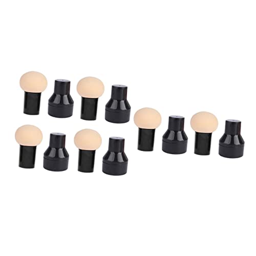 Healvian 6 Stück Teiliges Make up Schwämme mit Griff für Trockene und Nasse Anwendung Hautfarbene Foundation Tragbare Puderquaste für Damen Leicht zu Verwenden und Hygienisch von Healvian