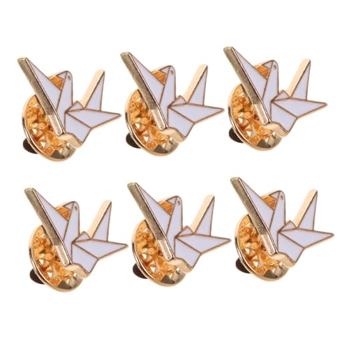 Healvian 6 Stück Teiliges Origami Broschen Niedliche Cartoon Anstecknadeln Metall Sichere Verschluss Brosche für Kleidung Rucksäcke Pullover Vielseitig für Alltag und von Healvian