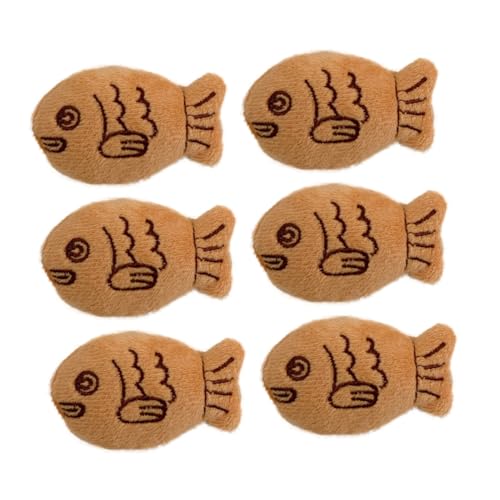 Healvian 6 Stück Teiliges Plüsch Fisch Broschen Cartoon Anstecknadeln Weiche Kleidung und Rucksack Accessoires Bunte Broschennadeln für Jacken Mützen Schals und Taschen von Healvian