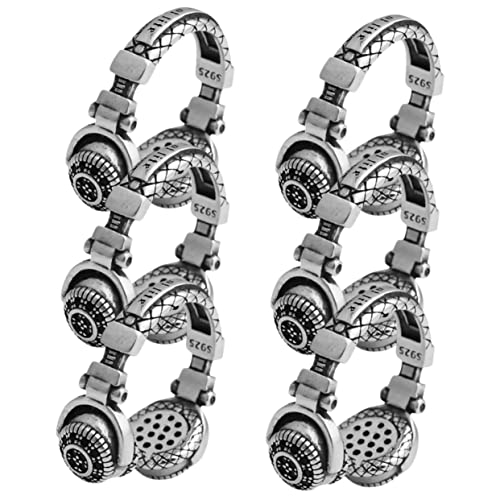Healvian 6 Stück Teiliges Ring Kopfhörerform Punk Stil Herren Damen Ringe Langlebiger Legierung Schmuckringe Passend zu Vielen Outfits von Healvian