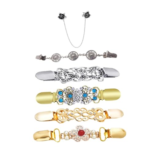 Healvian 6 Stück Teiliges Set Strickjacken Clips für Damen Pullover Schal Clips Langlebiger Vielseitige Kleidung Accessoires für Formelle und Freizeitkleidung von Healvian