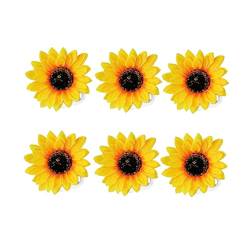 Healvian 6 Stück Teiliges Sonnenblumen Haarklammern Stilvolle Duck Clips für Damen Chic Bang Clips und Haardekorationen für Verschiedene Anlässe von Healvian