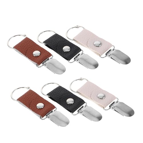 Healvian 6 Stück Tragbare PU Hutklammer für Reisen Handtaschen und Rucksäcke Winddichter Kappenhalter für Camping Wandern und Outdoor Aktivitäten von Healvian