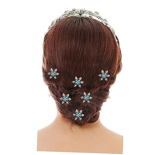 Healvian 6 Stück Damen-haarspangen Mit Schneeflocken-strass in U-form Für Brautkleider Haarspangen Für Damen von Healvian