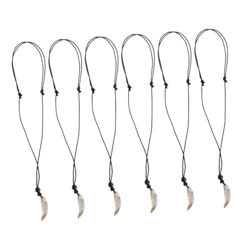 Healvian 6stücke Zahn Anhänger Halskette Aus Kunststoff Für Erwachsene Unisex Zahnschmuck Mit Künstlichen Zähnen Für Frauen Und Männer Trendige Strandkette Als Zahnanhänger von Healvian