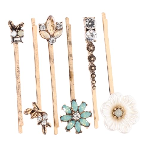 Healvian 6 Stück Vintage Haarklammern Teilig mit Blütenmotiv Leichte Stabile Haarspangen für Damen Modische Haarnadeln für Party Hochzeit Geeignet von Healvian