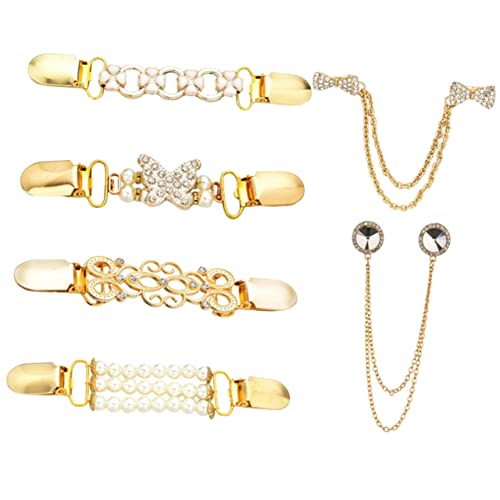Healvian 6 Stück Vintage Teiliges Set Schalclips für Frauen Retro Cardigan Clips für Kleider Blusen und Schals Einfach zu Befestigen Elegant und Langlebig für Hochzeiten und Partys von Healvian