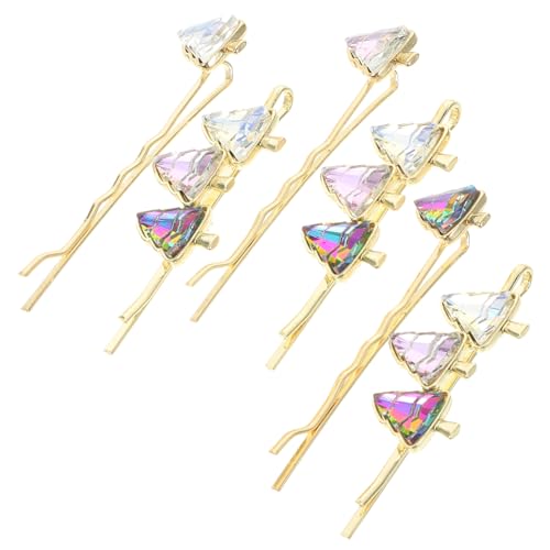 Healvian 6 Stück Weihnachtsbaum Haarnadeln Set Dekorative Bobby Pins für Damen Haarschmuck für Weihnachten Partys und Besondere Anlässe Geeignet für Dünnes und Langes Haar von Healvian