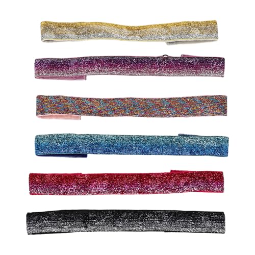 Healvian 6 Stück elastisches Damen-Stirnband: rutschfeste, schweißfeste Yoga-Haarbänder – dehnbares, modisches Sport-Haarband für Fitness, Training und Laufen von Healvian