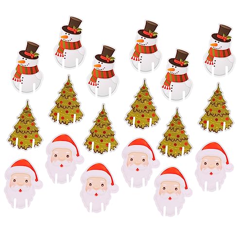 Healvian 60 Stück Teiliges Weihnachts Weinglas Karten mit Santa Schneemann Weihnachtsbaum Motiven Dekorativ und Praktisch für Partydekoration und Glasmarkierung Einfach Anzubringen Festlich von Healvian