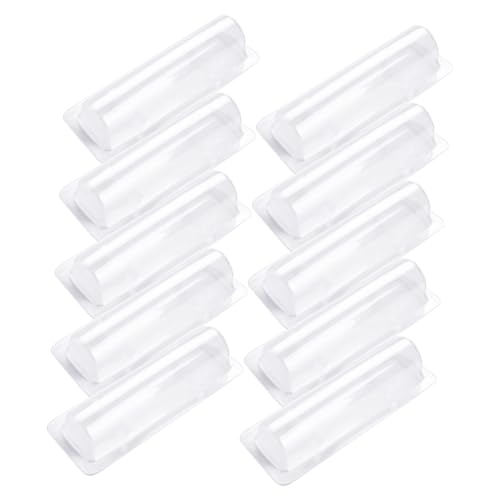 Healvian 60 Stück Transparente Lippenbalsam Aufbewahrungsboxen aus Kleine Lip Balm mit Klarer Sichtfenster Stabiler Organizer für Kosmetikartikel und Pflegestifte Praktisch und Leicht von Healvian