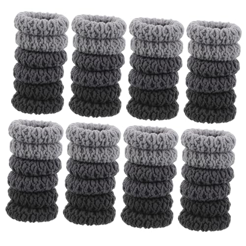 Healvian 60 Stück Ultraleichte Haargummis für Dickes Haar Elastische Gestrickte Haarbänder mit Hoher Dehnbarkeit Weiche und Bequeme Haargummis für Frauen Mädchen Strapazierfähige von Healvian