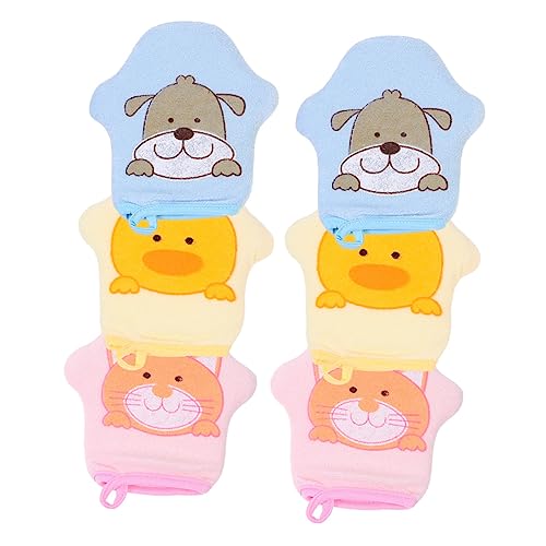 Healvian 6stücke Junge Mädchen Bad Handschuhe Aus Hochwertigen Materialien Badehandschuhe Für Cartoon-design Duschzubehör Zur Einfachen Reinigung Und Schaumbildung von Healvian